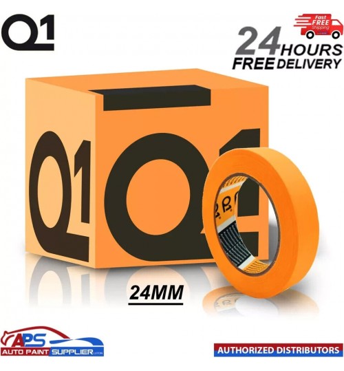 Q1 Orange Tape High Performance 120 Degree 24mm PAINTING AUTOMOTIVE Easy Tear
